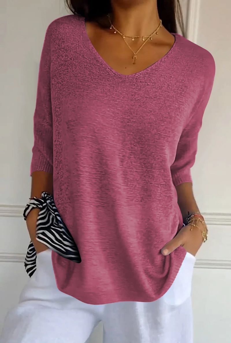 ARIELLE™ | V-Neck Knit Top