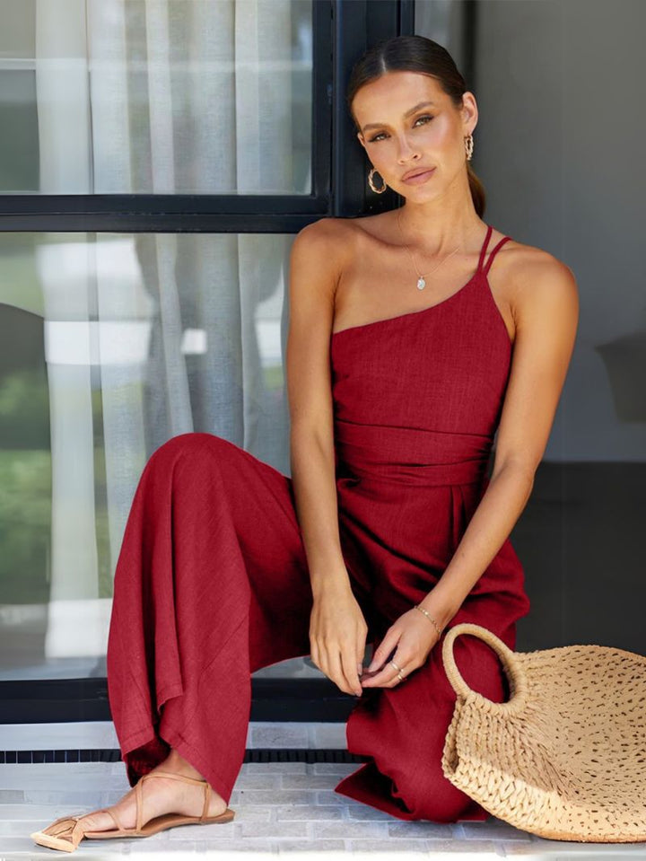 JILIAN | Linen Strapped Jumpsuit