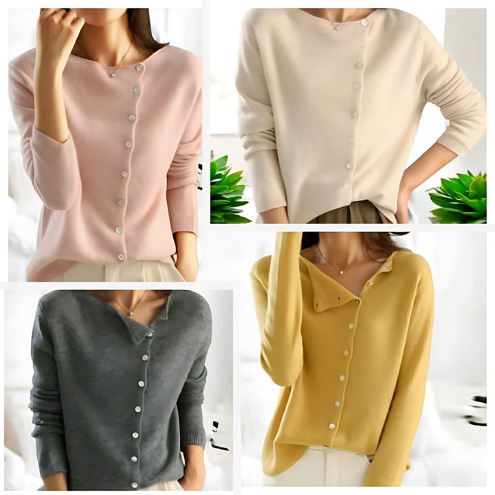 ELISA™ | Chic Button Sweater