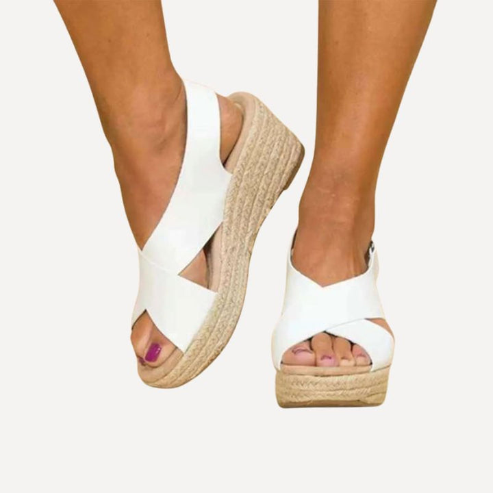 JANELLE | Cross-Strap Wedges