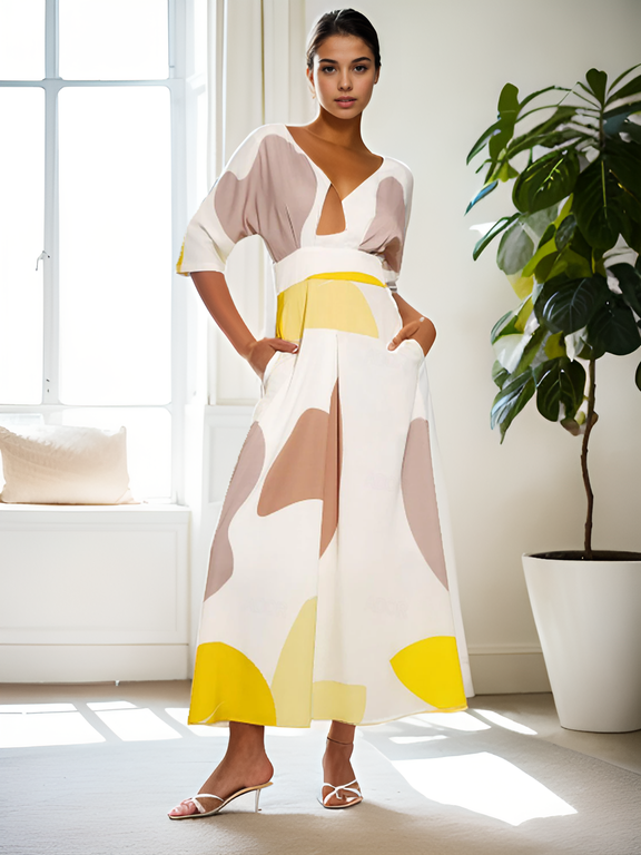 SONIA | Elegant V-Neck Dress