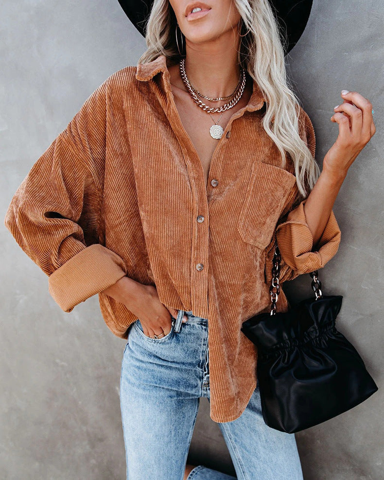 CHARLIZE™ | Vintage corduroy shirt
