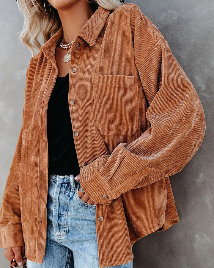 CHARLIZE™ | Vintage corduroy shirt