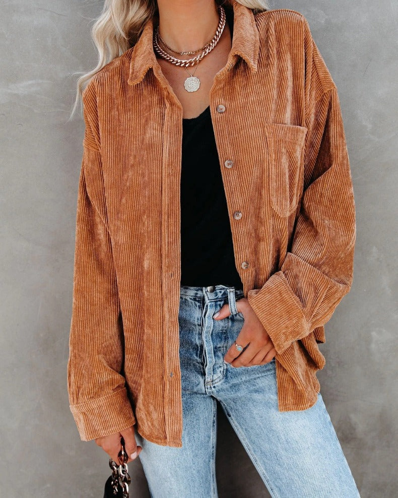 CHARLIZE™ | Vintage corduroy shirt