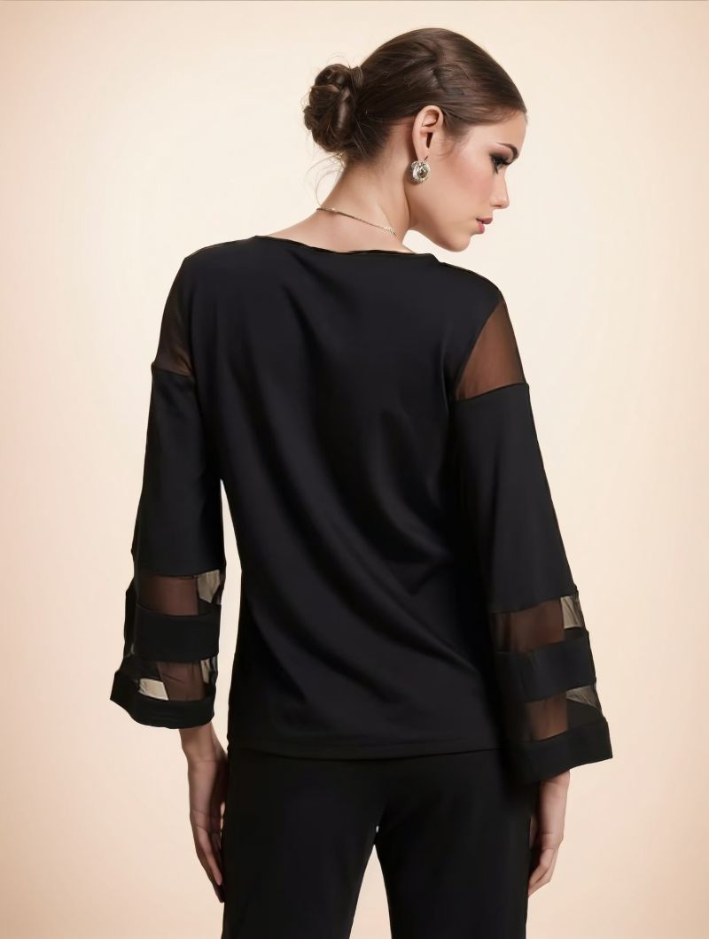 ISABELLE | Illusion Sleeve Chiffon Shirt