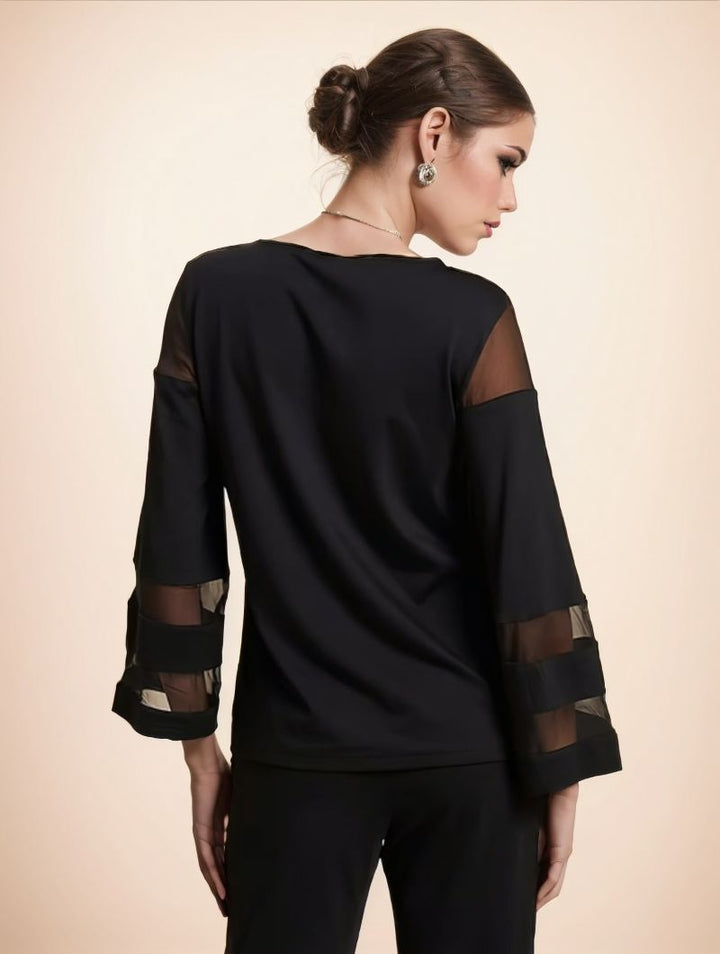ISABELLE | Illusion Sleeve Chiffon Shirt