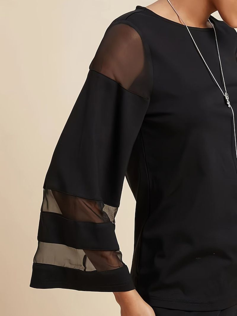 ISABELLE | Illusion Sleeve Chiffon Shirt