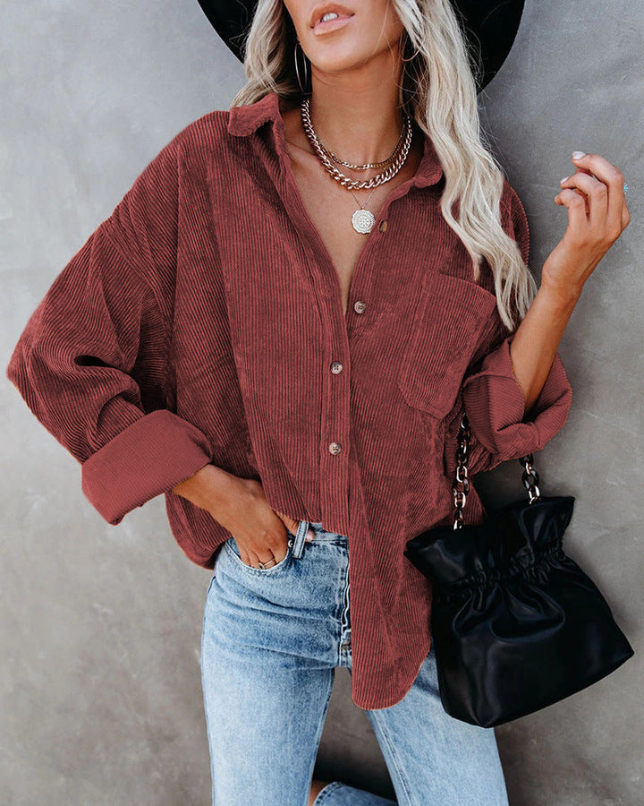 CHARLIZE™ | Vintage corduroy shirt