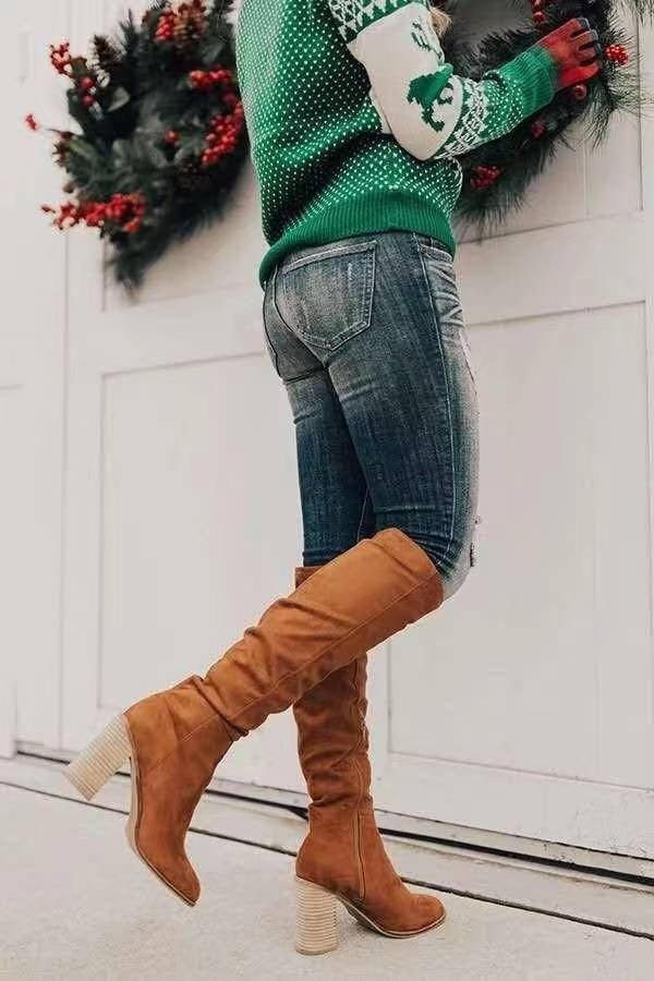 ALEXANE | Chic Suede Knee-High Boots