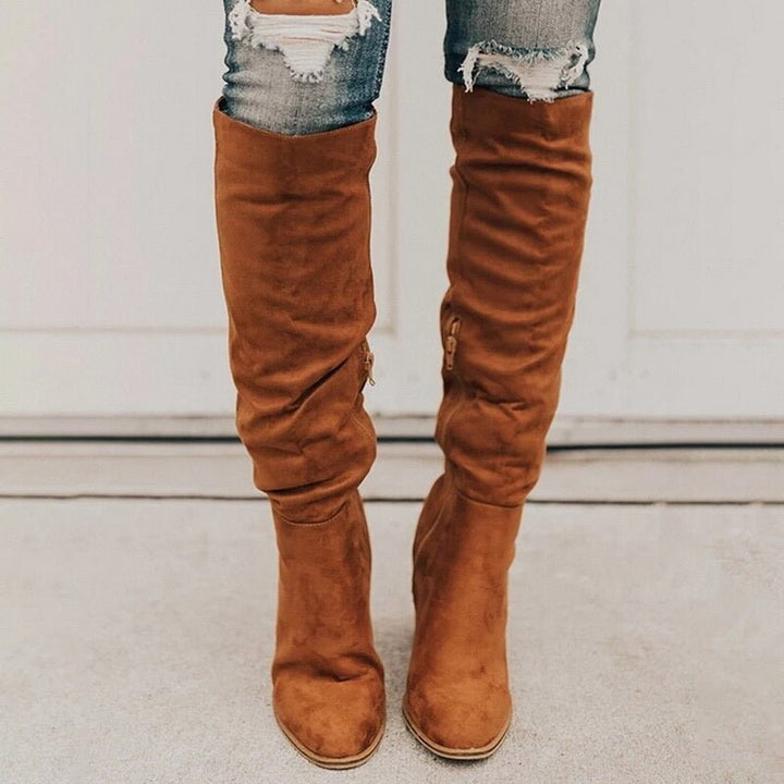 ALEXANE | Chic Suede Knee-High Boots