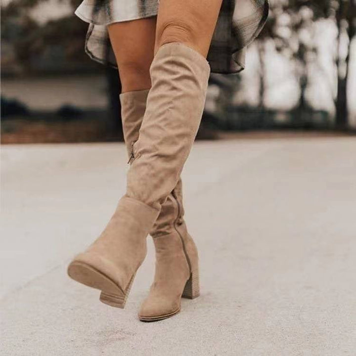 ALEXANE | Chic Suede Knee-High Boots