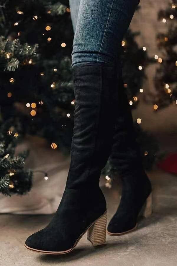 ALEXANE | Chic Suede Knee-High Boots