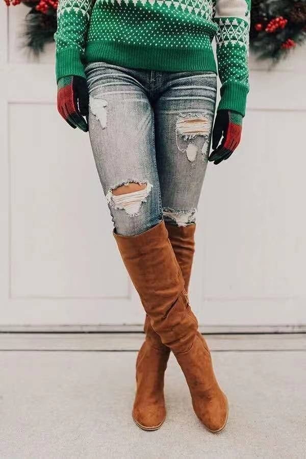 ALEXANE | Chic Suede Knee-High Boots